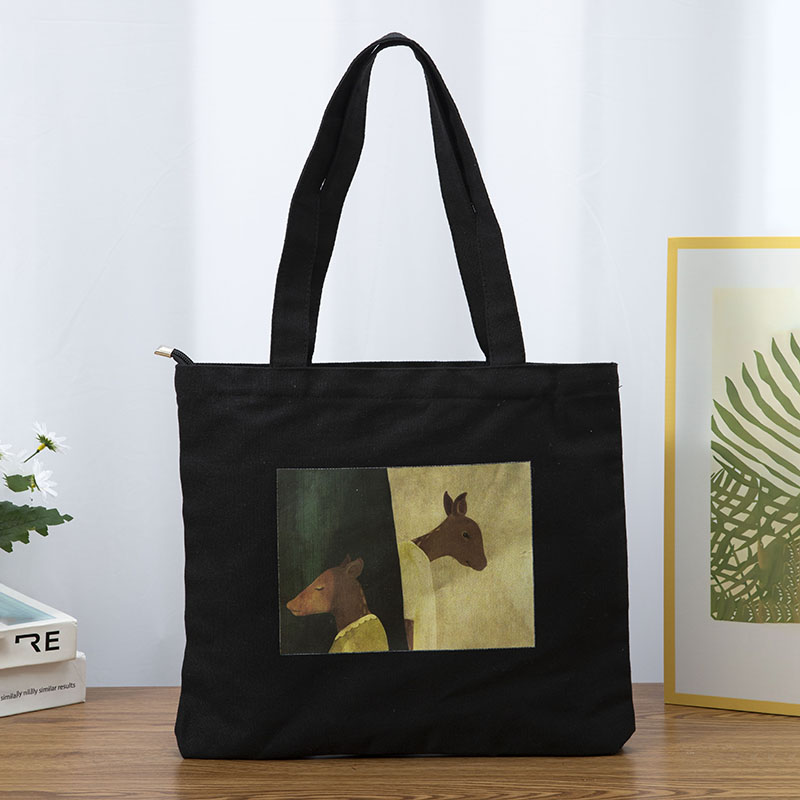 Borsa Shopping in tela con logo